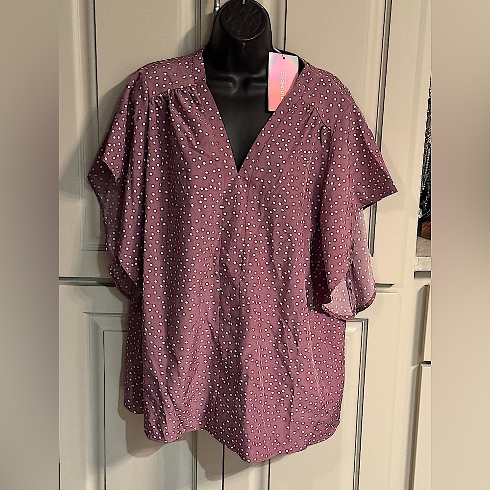 Women's Purple Blouse with Polka Dots size 18-20
